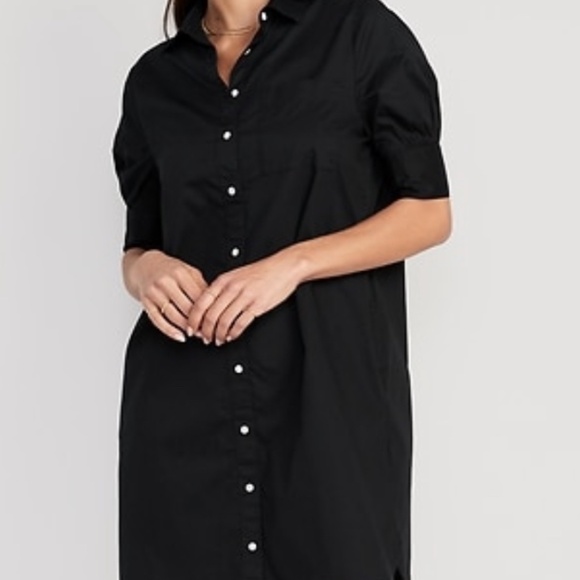 NWT Black Shirt Dress, Size XL - Picture 1 of 12
